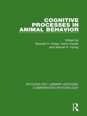 cover image of Cognitive Processes in Animal Behavior